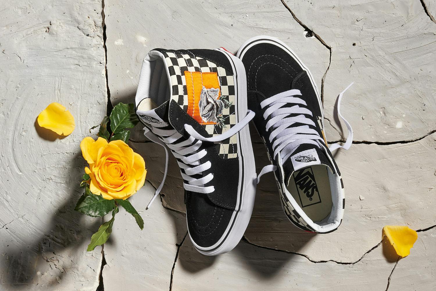 vans classic slip on satin patchwork